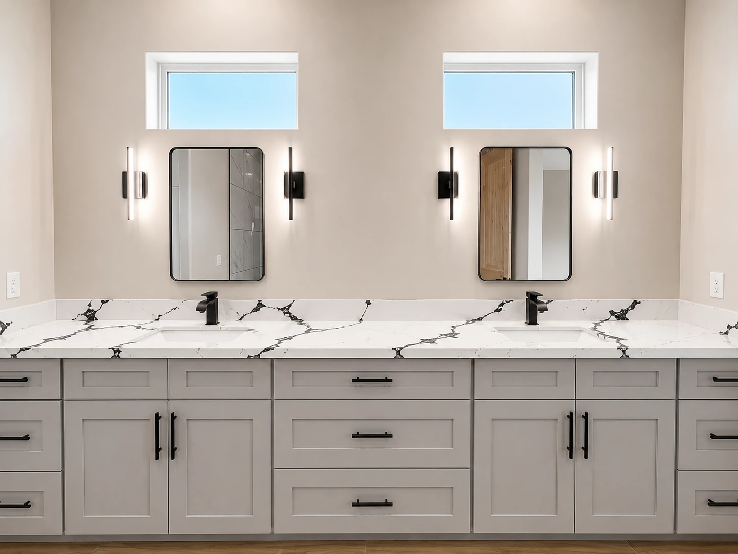 Havasu Falls primary bath his/her countertop — option 1