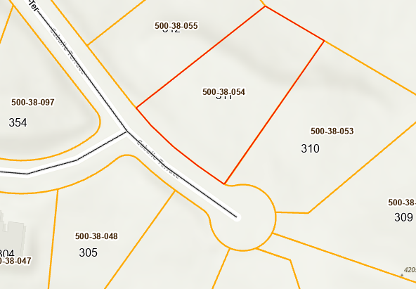 Bensch Ranch Lot 311 parcel map