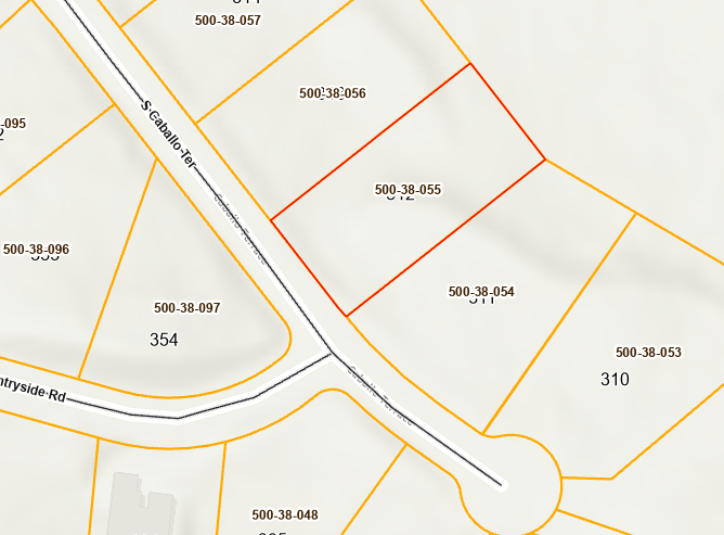 Bensch Ranch Lot 312 parcel map